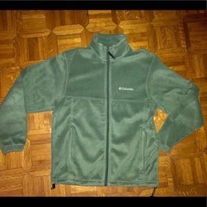 Columbia Green Fleece Full Zip Medium